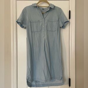 Light Blue Denim Shirt Dress